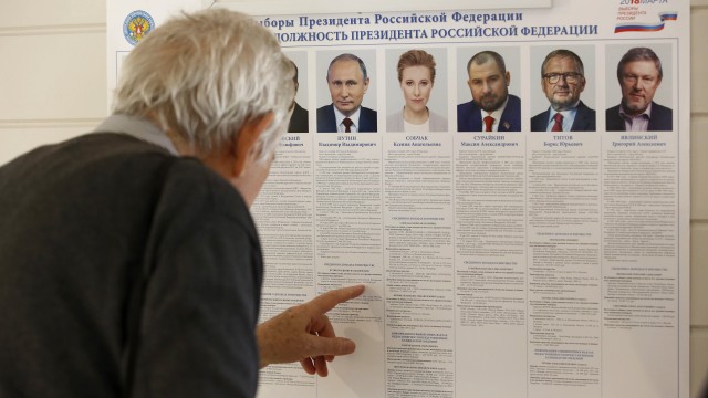 Към 17 ч.: Над половината руснаци са гласували за президент