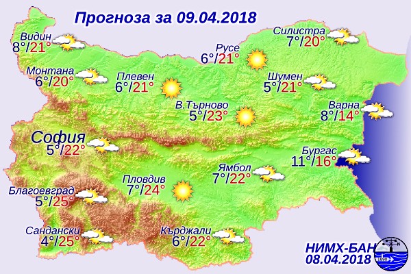 Прогноза: "Руски" вятър ще охлажда Черноморието в понеделник