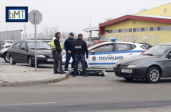 Вижте зрелищния арест край бензиностанция „Лукойл“ в Поморие (СНИМКИ)