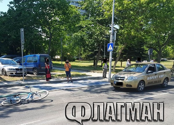 Таксиджия помете колоездач до Морската градина в Бургас (СНИМКИ)