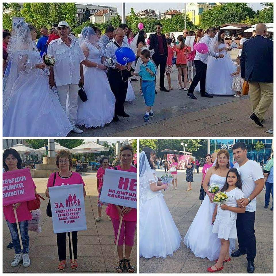 Бургас отговори на гей прайда в София с антиджендър шествие