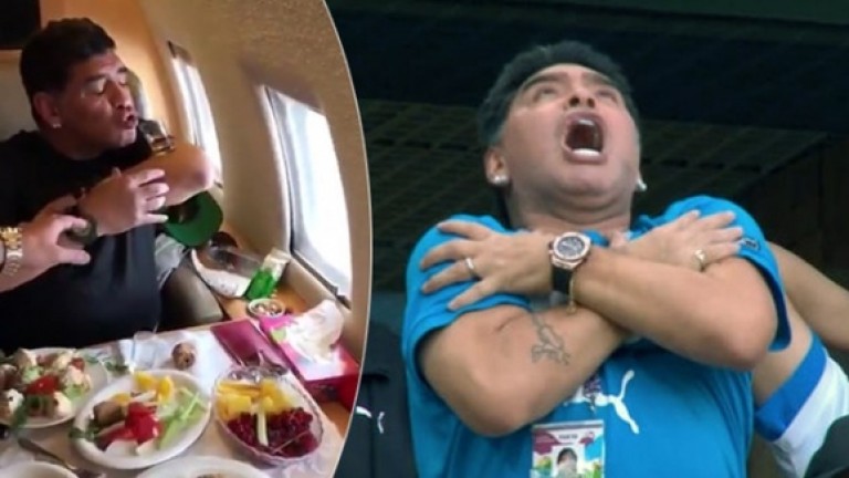 Диего Марадона между две текили: Кучи синове, не съм получил инфаркт!