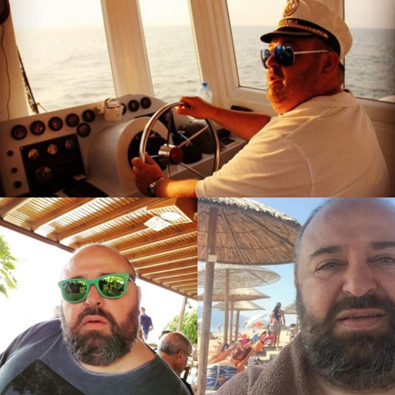Любо Нейков на яхта в Гърция