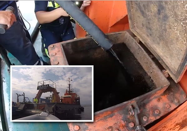Вижте видео от източването на мазута от кораба "Мопанг", потънал преди век край о-в Св.Иван (ВИДЕО)