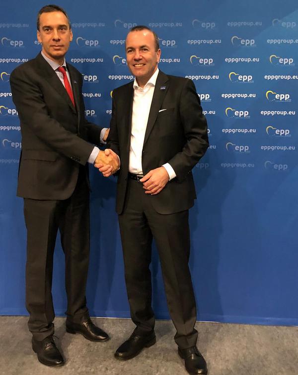 Кметът Димитър Николов се срещна с кандидата за председател на ЕК Манфред Вебер