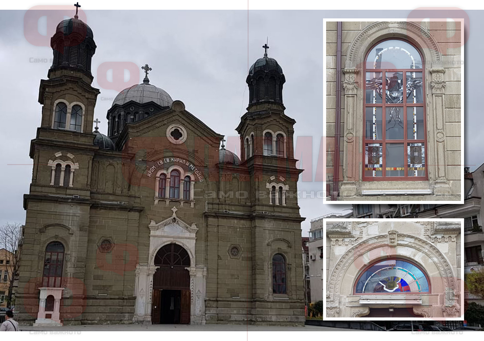 Похвално! Монтират стъклописа в най-големия християнски храм в Бургас (СНИМКИ)