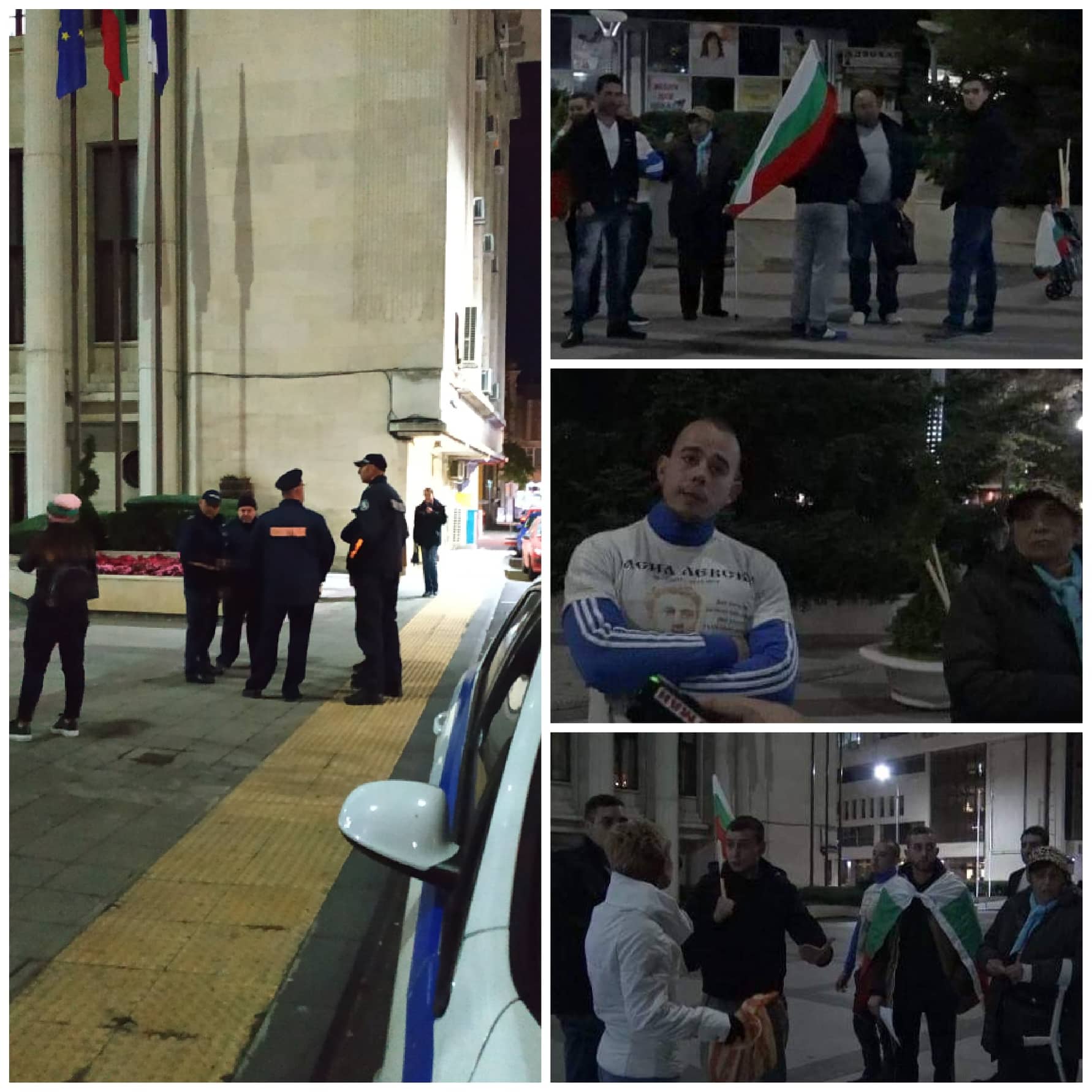 Жалък опит за протест в Бургас: Леля Златка знаменоската и едно знаме не успя да раздаде (ВИДЕО)