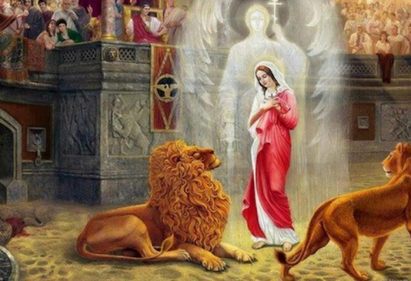 Красиви женски имена черпят заради светица, изтезавана и хвърлена на лъвовете, но направила истинско чудо