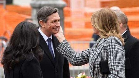 Куриоз: Деси Радева нацелува словенския президент пред жена му, а после... (ВИДЕО)