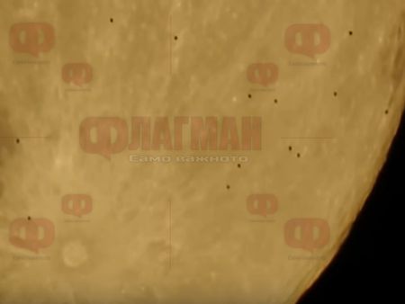 Извънземно нашествие на Луната, снимаха десетки летящи чинии