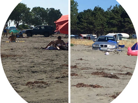 Върховна наглост: Десетки паркират колите си върху пясъка на плаж Вромос