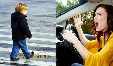 Внимание: Ако видите дете на пътя, не излизайте от колата и веднага се обадете в полицията
