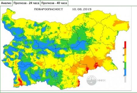 Внимание! Голяма опасност от пожари днес в Бургаско
