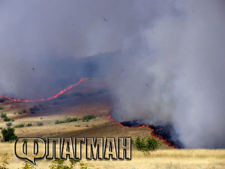 Извънредно! Голям пожар избухна край странджанското село Евренозово