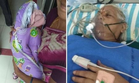 Индийка на 73 години роди близнаци, бащата получи инсулт