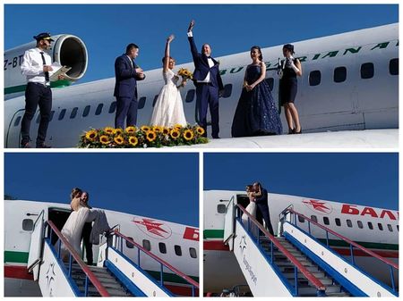 Вижте невероятната сватба на Поли и Мартин в Авиомузея в Бургас
