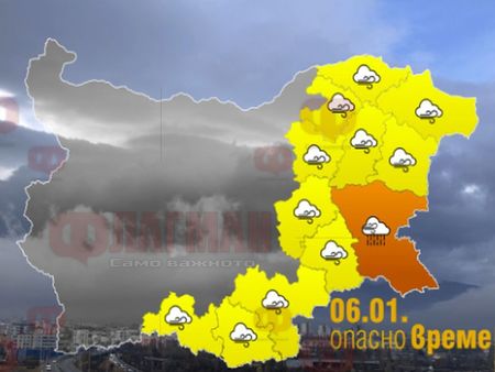 Времето днес: Силен вятър в Бургас, жълт код във Варна, Ямбол и Сливен