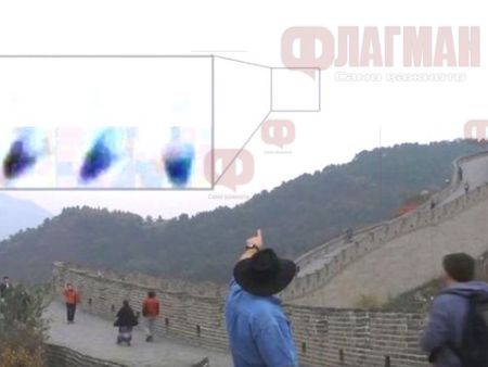 Мистерия над Великата китайска стена, снимаха дракон или НЛО на извънземни