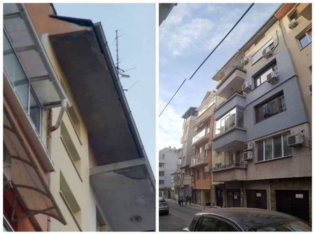 Сигнал до Флагман.бг: Опасна антена виси от покрива на сграда в центъра на Бургас
