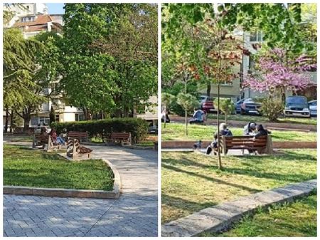 Върнаха пейките и парковете в Бургас се напълниха с хора (СНИМКИ)