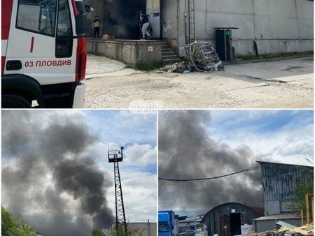 Извънредно! Голям пожар пламна в Пловдив