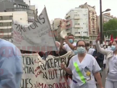 Лекари и медицински сестри на протест във Франция