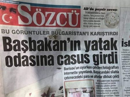 Скандалът със снимките на Борисов водещ в турска медия: Шпионин влезе в спалнята на българския премиер