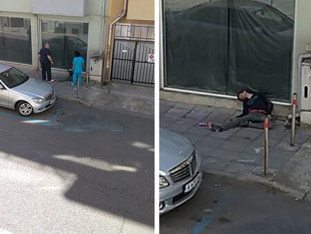 Млад мъж лежи проснат на витрина в бургаския жк „Възраждане“