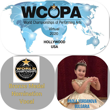 Паола Йорданова с бронзов медал от световния шампионат по сценични изкуства в Холивуд