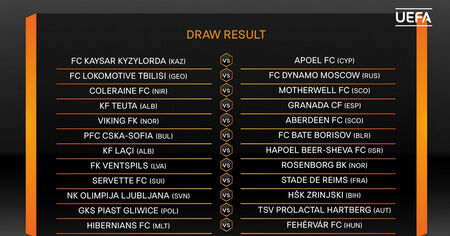 Жребият за Лига Европа: Локо приема в Пловдив Тотнъм, ЦСКА се изправя срещу Бате Борисов