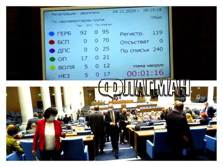 Провал на парламентарното заседание: И Марешки и „Атака“ не успяха да спасят кворума