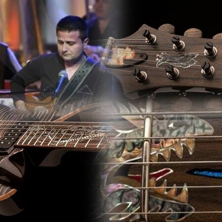 Слави обсипва китарист със скъпоценни камъни върху колекционерска китара за 40 бона