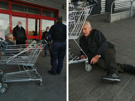 Отказаха на възрастен мъж с патерици да влезе в голям хипермаркет, не било в часовете на „зеления коридор“