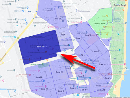 Петиция предлага ново разширение на Синята зона в Бургас, вижте къде