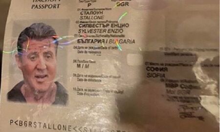 Силвестър Сталоун с BG паспорт, открит в печатница за фалшиви документи