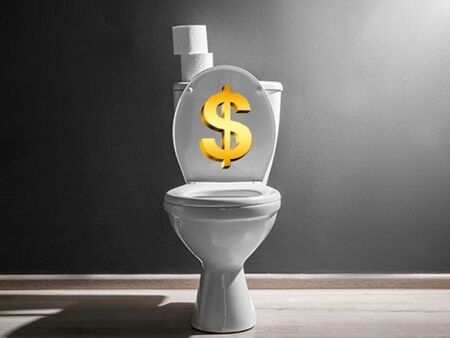 Как да превърнете 00 в кеш: Тоалетна плаща пари на този, който я ползва