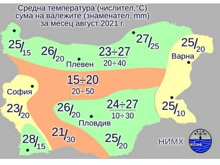 НИМХ обяви пълната си прогноза за август - инфарктна е КАРТА