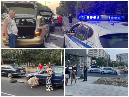 Верижна катастрофа блокира кръстовището на бул.“Демокрация“ и „Сан Стефано“ в Бургас