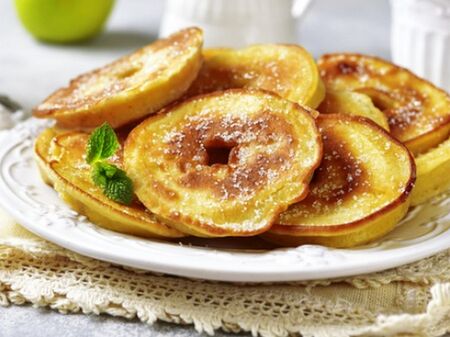 Рецепта за панирани ябълки с ванилия