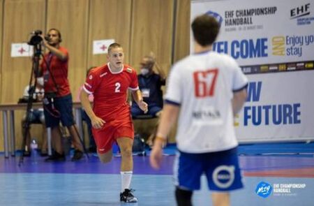 Марио Марев от ХК "Албатрос Бургас" с два гола за България на M19 EHF Championship 2021