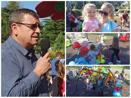 Страхотна детска площадка, дарение от успял българин, ще радва децата на Камено