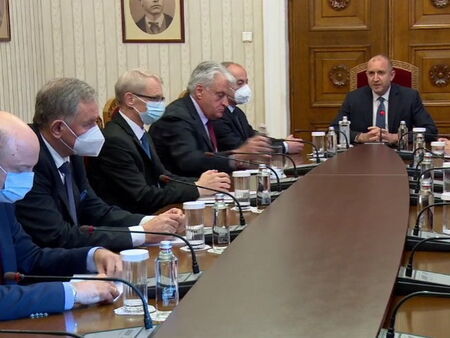 Заради ковид кризата: Президентът се срещна с кабинета в отсъствието на премиера