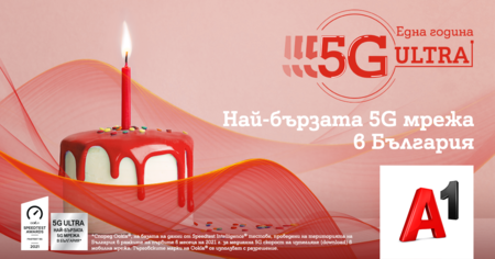 А1 отчита всекидневно увеличение на трафика и засилен интерес към своята 5G ULTRA мрежа за една година