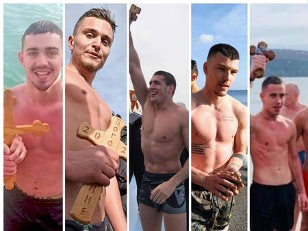 Топ 5 на най-горещите мъже, които скочиха в ледените води за кръста на Йордановден