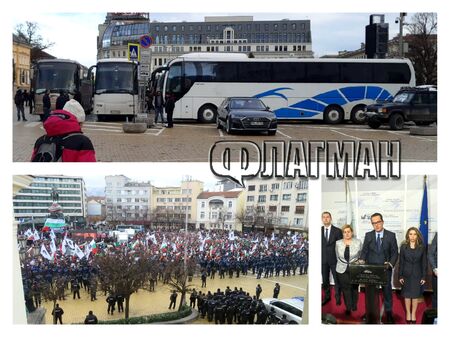 „Възраждане“ платили автобусите от протеста с партийната субсидия – не казват колко