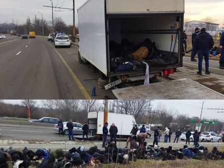 61 мигранти натикани в камиона, открит до Бургас, един от тях буквално издъхвал