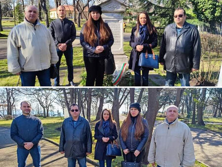 Патриотите от „Силна България“ поднесоха венци и цветя пред Паметника на руския лазарет в Бургас