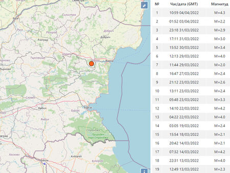 Извънредно! Земетресение разлюля Черноморието, епицентърът е на 100 км от Бургас