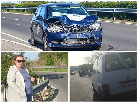 Изрусена шофьорка предизвика верижна катастрофа в тапата край Северния обход на Бургас