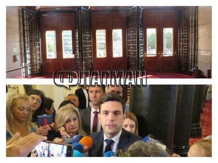 34 000 лв. струват новите метални врати на парламента - Никола Минчев иска да ги махнат